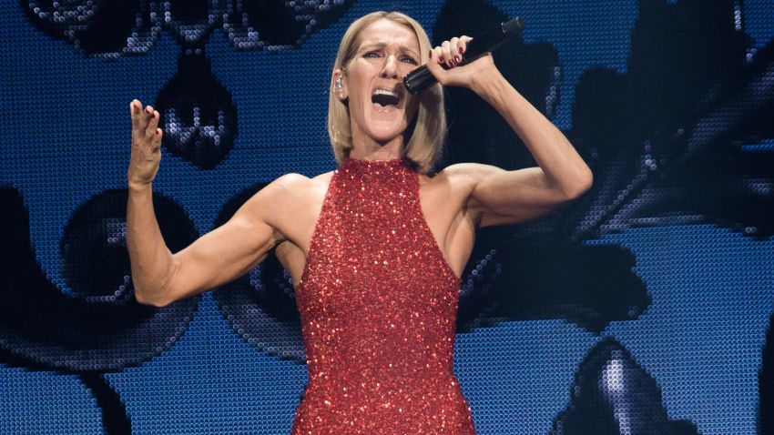 TOPSHOT - Canadian singer Celine Dion performs on the opening night of her new world tour "Courage" at the Videotron Centre in Quebec City, Quebec, on September 18, 2019. (Photo by Alice Chiche / AFP) (Photo by ALICE CHICHE/AFP via Getty Images)