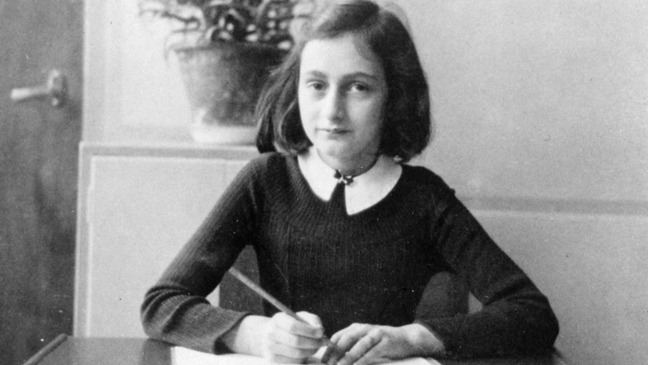 Mandatory Credit: Photo by Universal History Archive/UIG/Shutterstock (2541698a)
Anne Frank's (1929-1945) world famous diary charts two years of her life from 1942 to 1944, when her family were hiding in Amsterdam from German Nazis. The diary begins just before the family retreated into their 'Secret Annexe'.
History