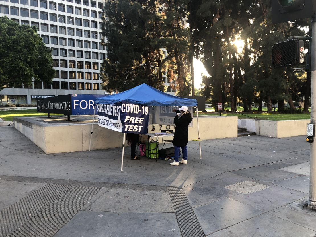 A Crestview Clinical Laboratory site on Los Angeles' Wilshire Boulevard in December.