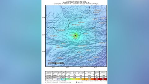 A United States Geological Survey (USGA) map shows the location of the earthquake.