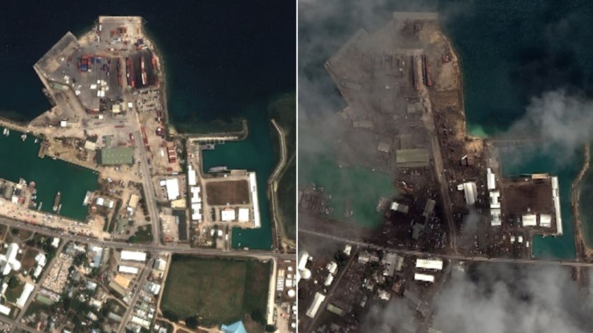 tonga before after satellite maxar split 1