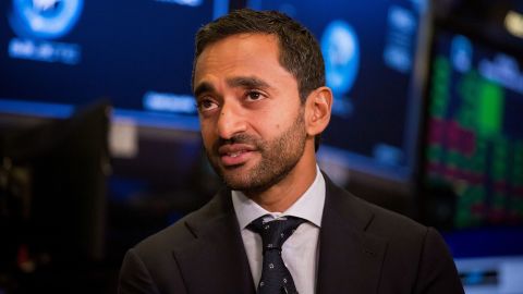 Chamath Palihapitiya, founder and chief executive officer of Social Capital Hedosophia Holdings Corp., speaks during an interview following Virgin Galactic Holdings Inc.'s initial public offering (IPO) on the floor of the New York Stock Exchange (NYSE) in New York, U.S., on Monday, Oct. 28, 2019. Richard Branson's Virgin Galactic Holdings Inc. became the first space-tourism business to go public as it began trading Monday on the New York Stock Exchange with a market value of about $1 billion. Photographer: Michael Nagle/Bloomberg via Getty Images
