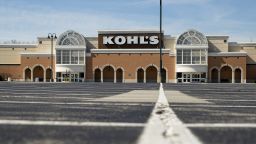 An empty parking lot outside a closed Kohl's store in Indianapolis, in the spring of 2020. 