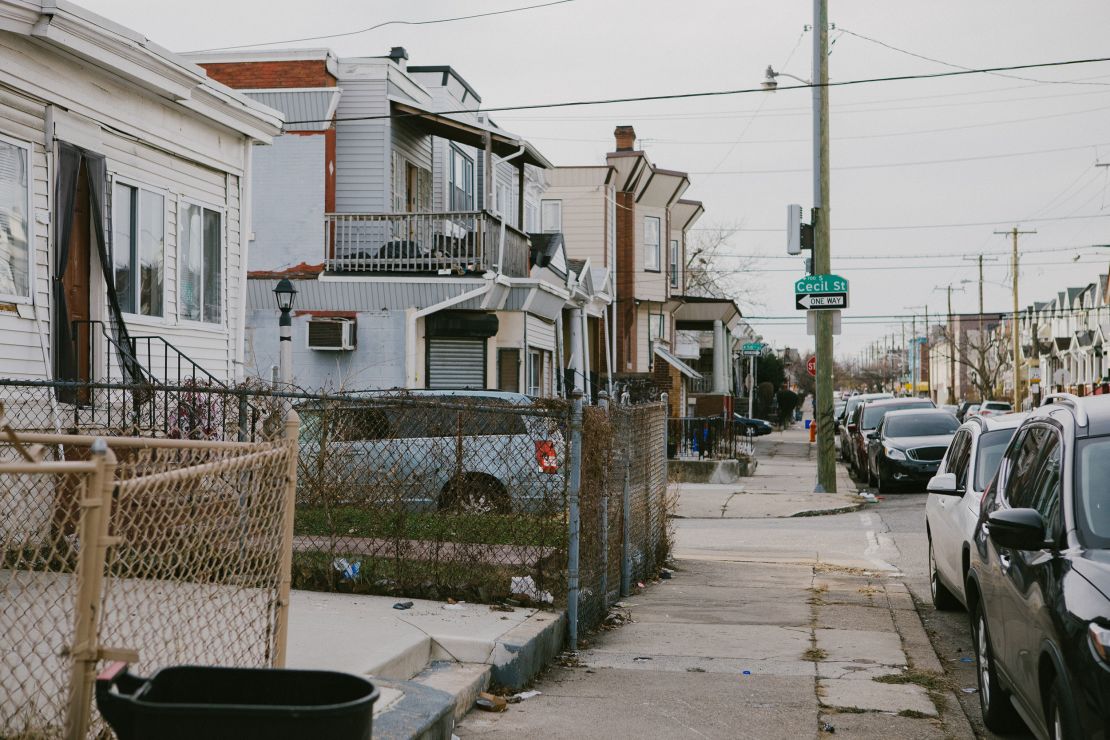 Larry Miller's childhood neighborhood is seen at 57th and Catharine in West Philadelphia on Wednesday, January 12, 2022.