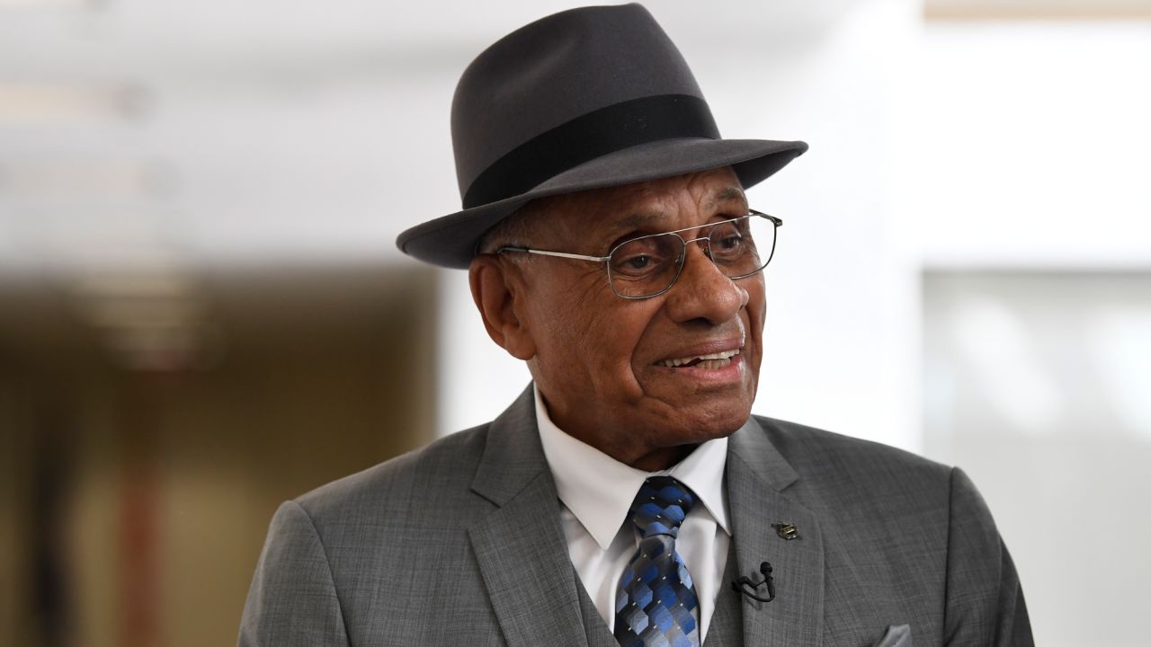 Willie O'Ree, seen here in Washington in 2019, became the first Black NHL player on January 18, 1958.