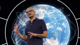 Microsoft CEO Satya Nadella delivers the keynote address at Build, the company's annual conference for software developers, Monday, May 6, 2019, in Seattle.