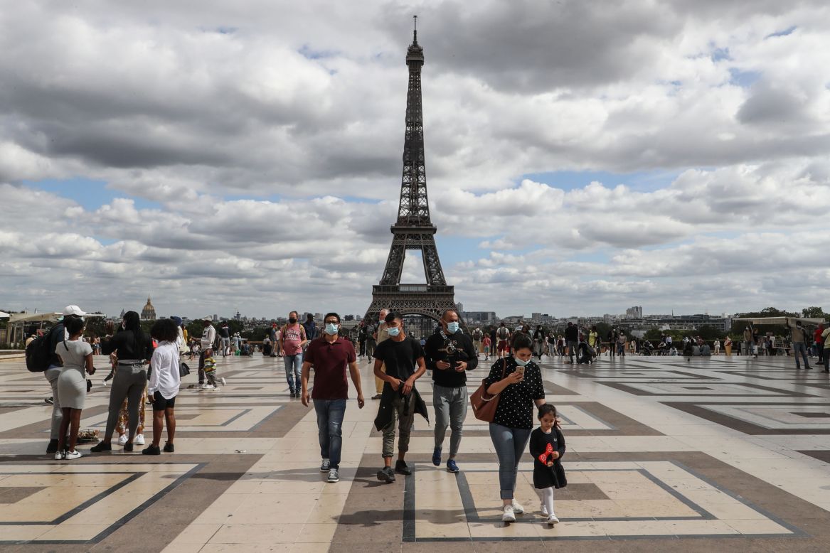 <strong>Paris, France (No. 9):</strong> People walk on the Trocadero esplanade near the Eiffel Tower, which opened in 1889 and has been the symbol of the city ever since.