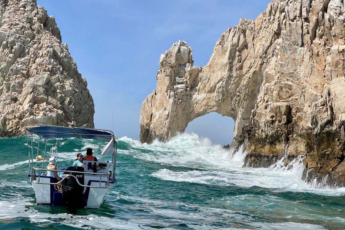 <strong>Cabo San Lucas, Mexico (No. 7):</strong> Tourists enjoy a tour at the arch of Cabo San Lucas in Mexico's Baja California Peninsula.