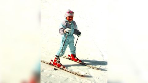 Farrell during his first ski lesson in Gavernie, 1988.