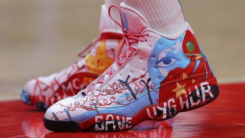 Enes Kanter Freedom has worn shoes in support of the Uyghur community in China. 