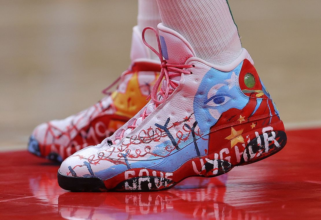 Enes Kanter Freedom has worn shoes in support of the Uyghur community in China. 