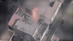 This image from video, released by the Department of Defense, from video footage, shows a fire in the aftermath of a drone strike in Kabul, Afghanistan on Aug. 29, 2021, that killed 10 civilians. It marks the first public release of video footage of the Aug. 29 strike, which the Pentagon initially defended but later called a tragic mistake. Of the 10 people killed in the attack, seven were children. (Department of Defense via AP)