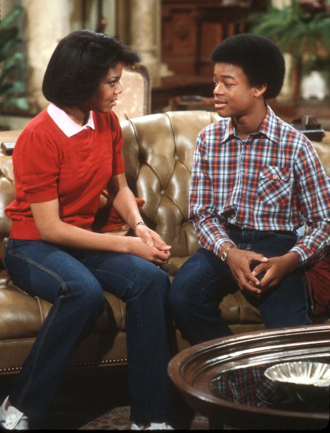Janet Jackson portrays Todd Bridges' love interest in the TV series "Diff'rent Strokes," circa 1981.