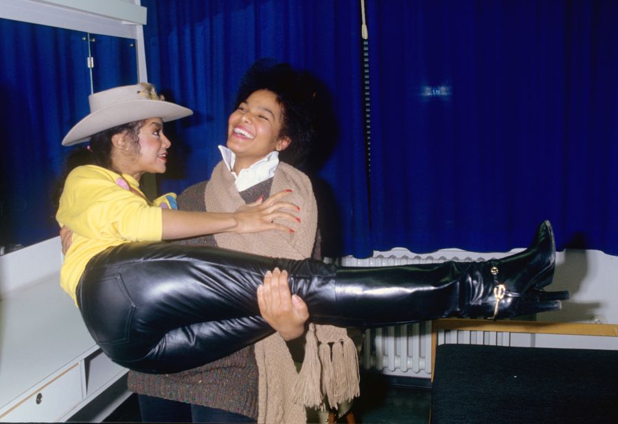 La Toya Jackson and Janet Jackson in December 1982. Janet Jackson is the youngest of the 10 Jackson siblings.