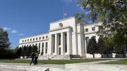 The Federal Reserve building is seen in Washington, DC, in October.