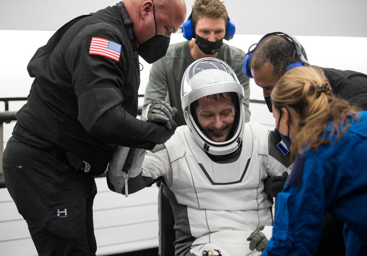 Pesquet was taken back to Earth on the SpaceX Crew Dragon Endeavour spacecraft, and landed in the Gulf of Mexico on November 8 2021. 