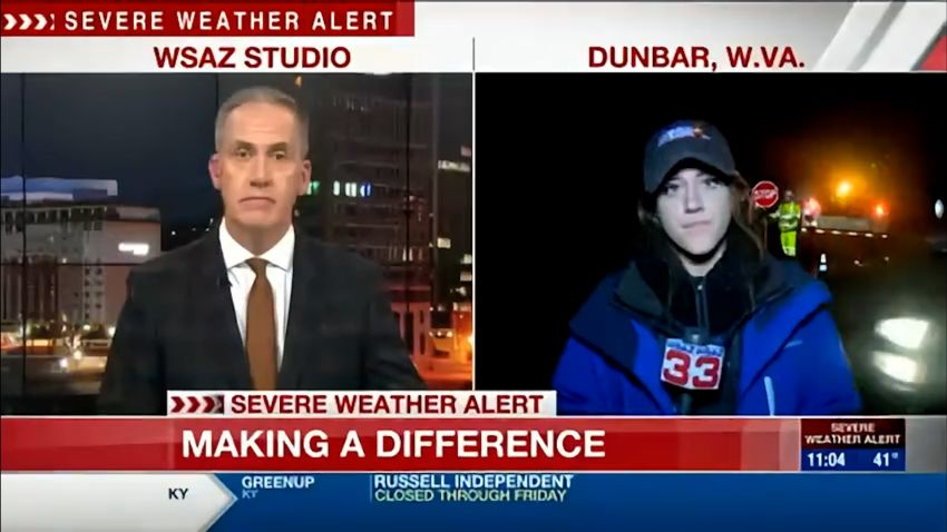 reporter hit by car live
