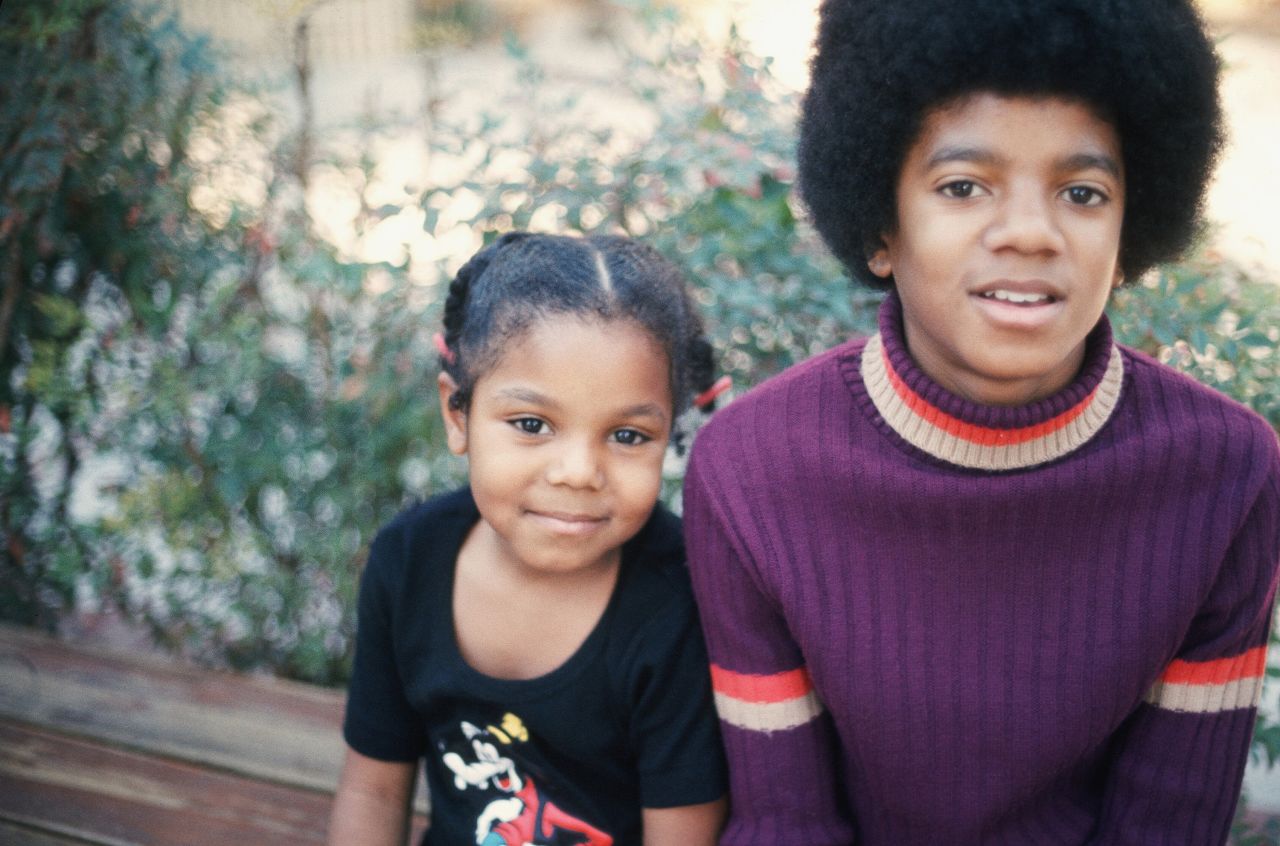 Janet Jackson and her brother, Michael Jackson, pose for a photo on December 18, 1972,  in Los Angeles. Michael <a href="https://www.cnn.com/2009/SHOWBIZ/Music/06/25/michael.jackson/" target="_blank">died of cardiac arrest in 2009 at the age of 50</a>.  