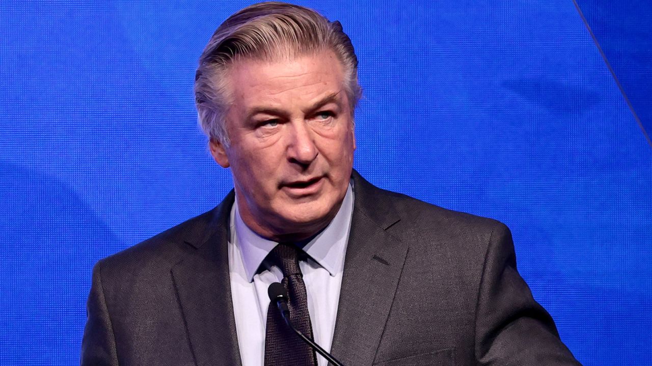 Alec Baldwin speaks at a fundraiser in New York on December 9, 2021.