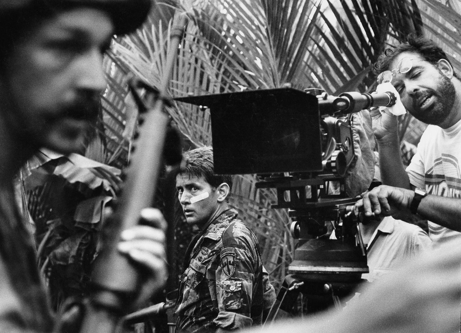 Actor Martin Sheen glances over his shoulder as director Francis Ford Coppola directs "Apocalypse Now" in 1979.