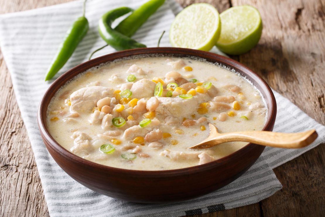 Switch it up and try making a white chicken chili, which feaures green peppers instead of red.