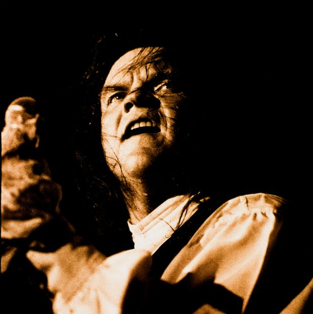 Meat Loaf stands onstage on April 4,1994, in Rotterdam in the Netherlands.