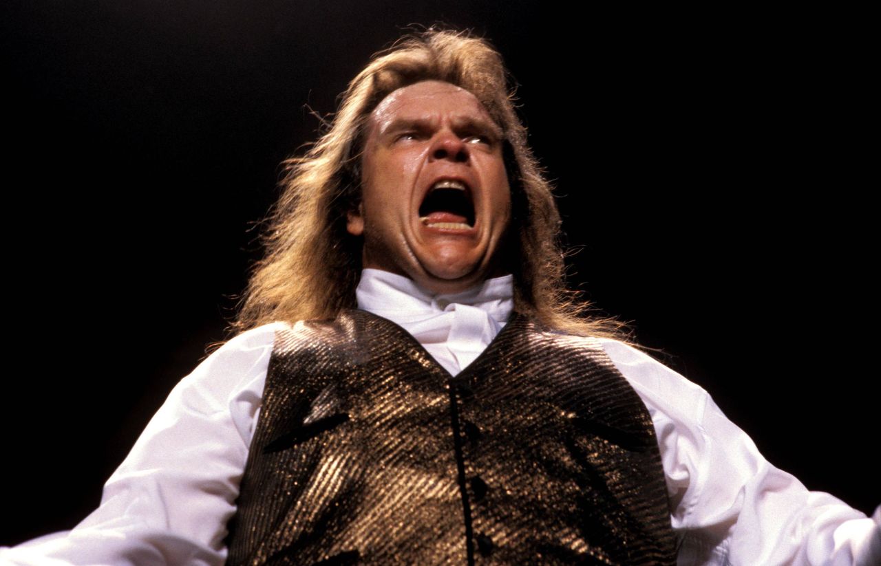 Meat Loaf performs in 1994 in the United Kingdom.