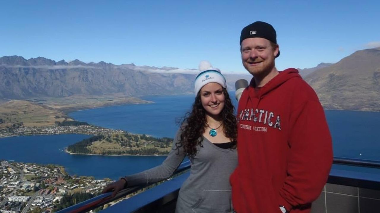 <strong>Falling in love:</strong> "We had already fallen in love in Antarctica. But that trip is what made me realize, 'Okay, I really do love this guy,'" says McGrath of their time in New Zealand. Here's the couple in Queenstown.<br />