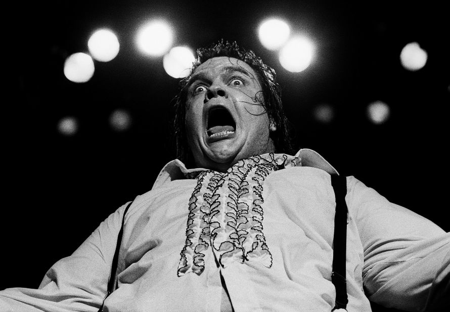 Meat Loaf is seen on April 12, 1978, during a performance at Symphony Hall in Atlanta.