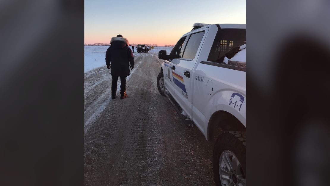 Authorities on both sides of the border searched for hours in the remote area, police said.