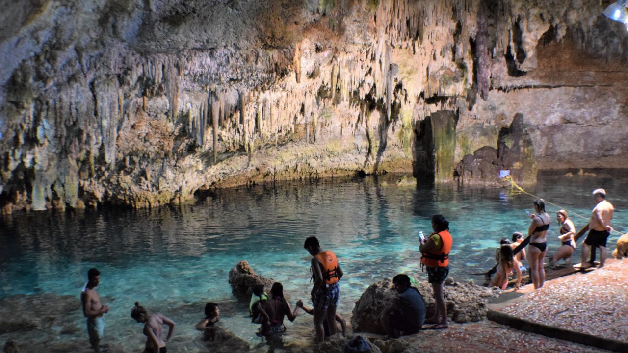 While Covid precautions are not strictly followed in the area around Tulum, many of the top attractions, such as cenote Choo-Ha, are exposed to the outdoors. 