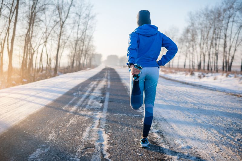 Working out in cheap snow