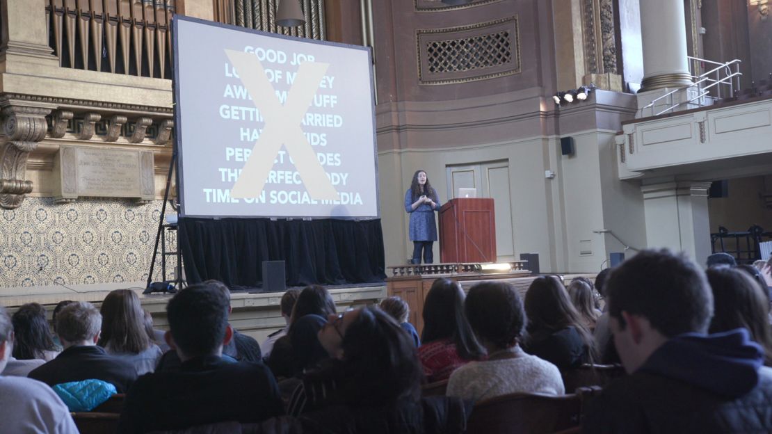 Santos and her students during one of her lectures.