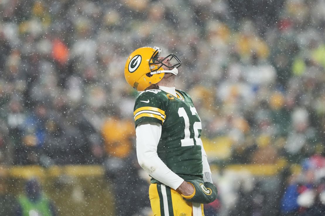 Rodgers looks skyward during the fourth quarter of the game against the 49ers.