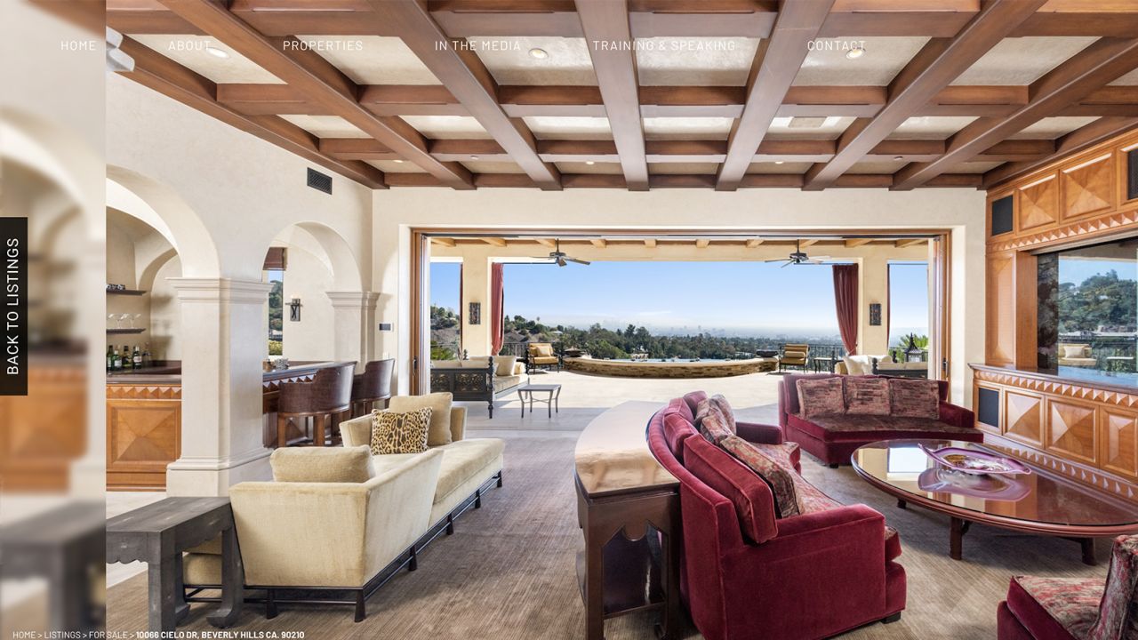 Amenities include a movie theater, spa, gym, hair salon, billiards room and bar.