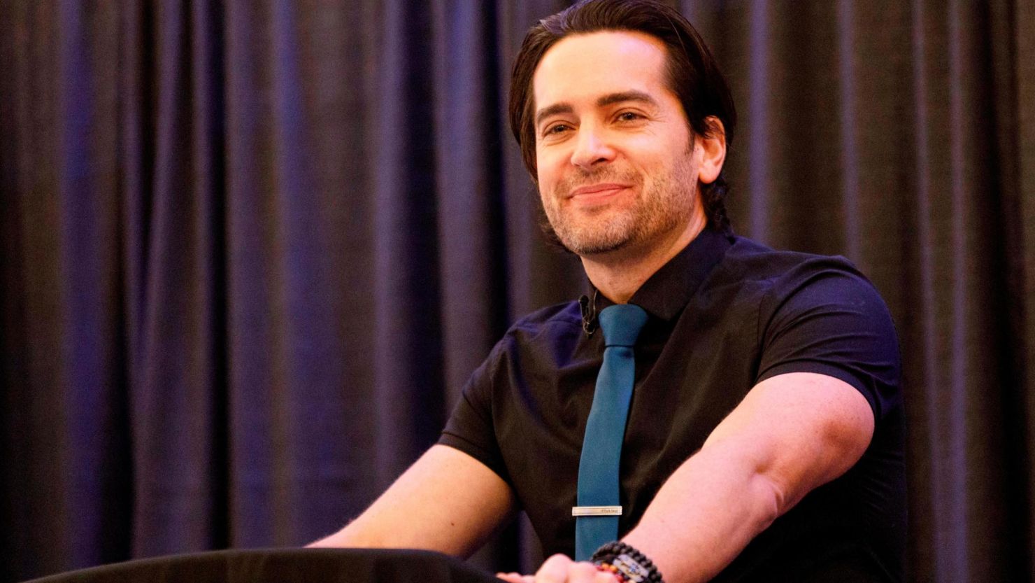 Brandon Straka at The "Walkaway" Tour, a pro-Trump far-right event produced by Dinesh D'Souza and Straka, played at an event space in Portland, Oregon, on November 5, 2019.