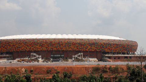 The Olembe Stadium in Yaoundé, Cameroon, is seen on January 7. 