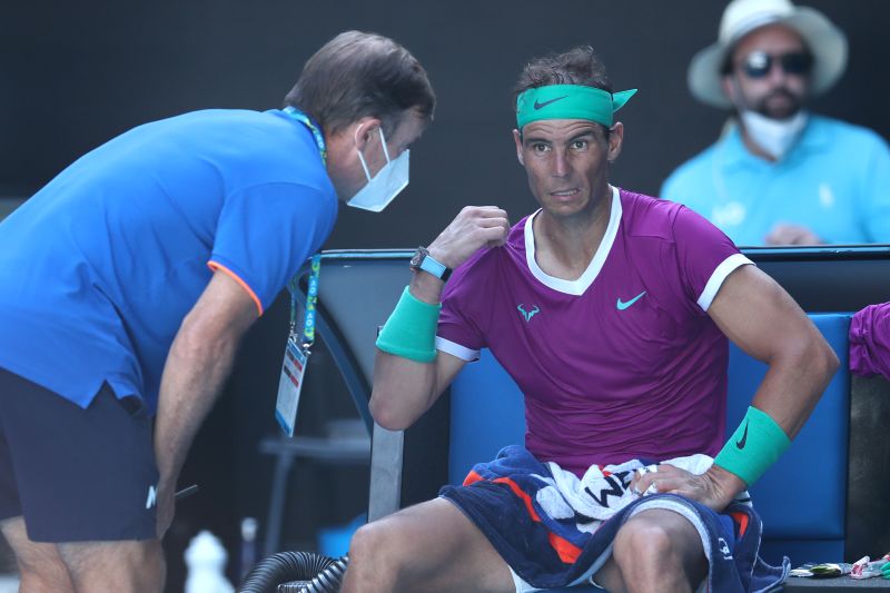 Australian Open Rafael Nadal overcomes stomach problem to beat Denis Shapovalov in five-set thriller CNN