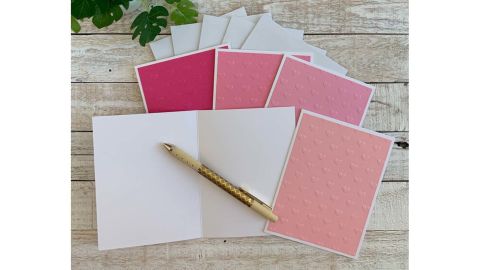 Handmade Embossed Note Cards