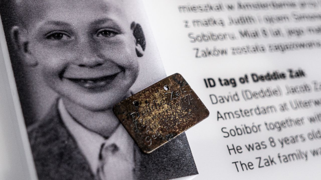 Deddie Zak was eight when he was killed at Sobibor. His identity tag was one of four excavated at the site. 
