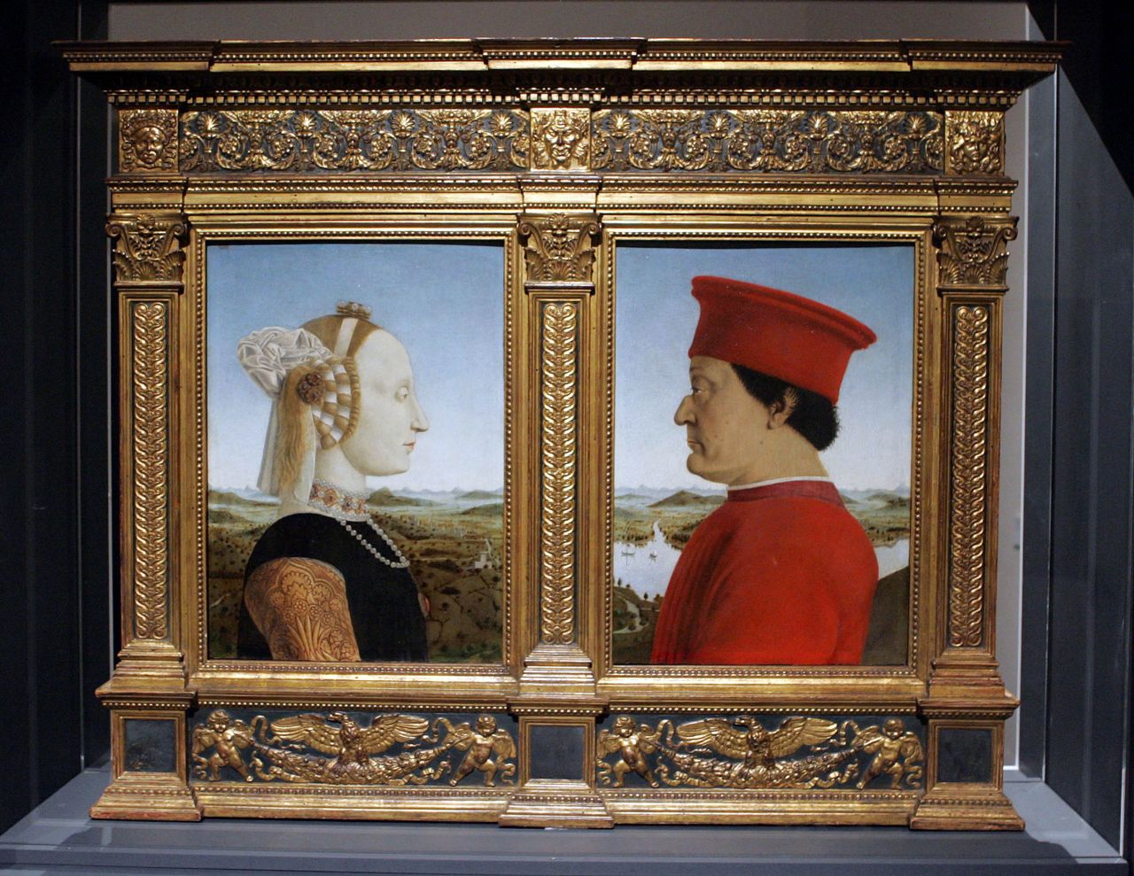 Piero della Francesca's portraits of Federico da Montefeltro and Battista Sforza is one of the iconic works of the Renaissance.