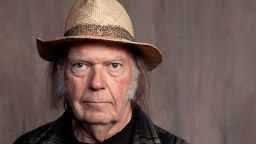 Neil Young poses for a portrait at Lost Planet Editorial in Santa Monica, Calif. on Sept. 9, 2019. Young had a barn rebuilt in the Rockies and used it to reunite with his old backing band Crazy Horse. The little log structure from the 1850s lends its name to the album that resulted, just called "Barn." It will be released Friday along with a documentary of the same name directed by Young's wife Daryl Hannah. (Photo by Rebecca Cabage/Invision/AP, File)