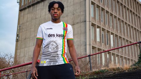 The Bob Marley shirt will be the Irish club's 2022 away jersey.