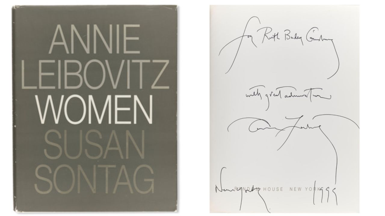 "Women," by Annie Leibovitz and Susan Sontag, inscribed to Justice Ruth Bader Ginsburg.