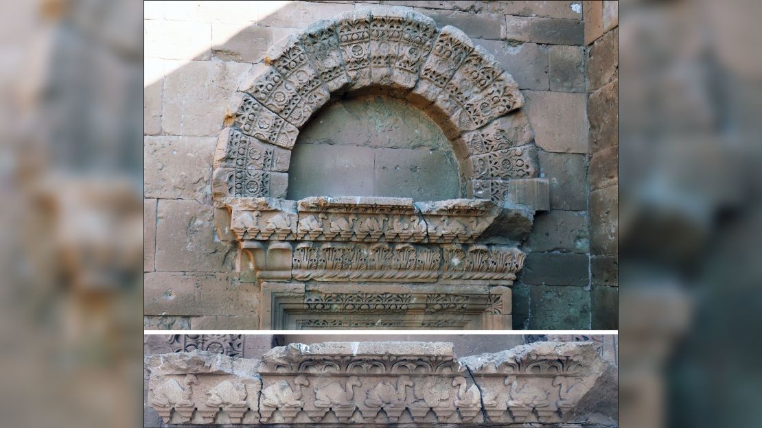 The frieze at the Temple of Allat contains eight dromedaries and two hybrid camels.