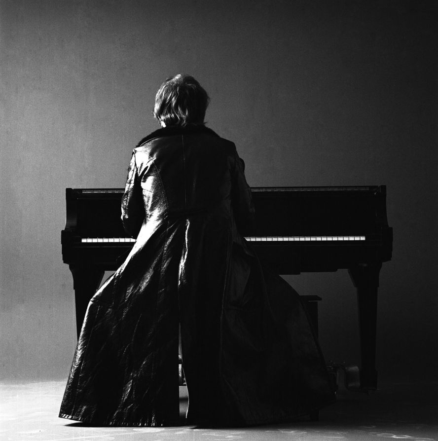 Elton John plays the piano in 1970, the year he launched his first world tour.