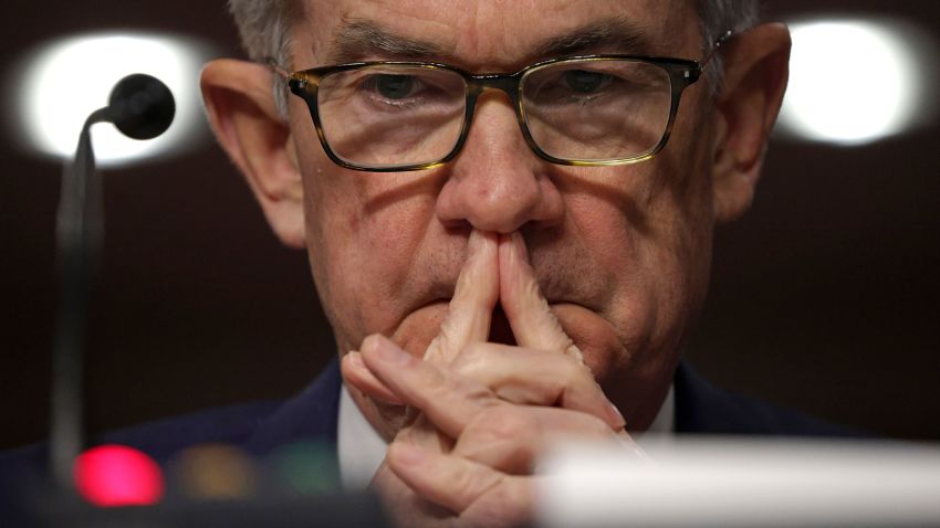 WASHINGTON, DC - NOVEMBER 30:  Federal Reserve Board Chairman Jerome Powell testifies during a hearing before Senate Banking, Housing and Urban Affairs Committee on Capitol Hill November 30, 2021 in Washington, DC. The committee held a hearing on "CARES (Coronavirus Aid, Relief, and Economic Security) Act Oversight of Treasury and the Federal Reserve: Building a Resilient Economy." (Photo by Alex Wong/Getty Images)