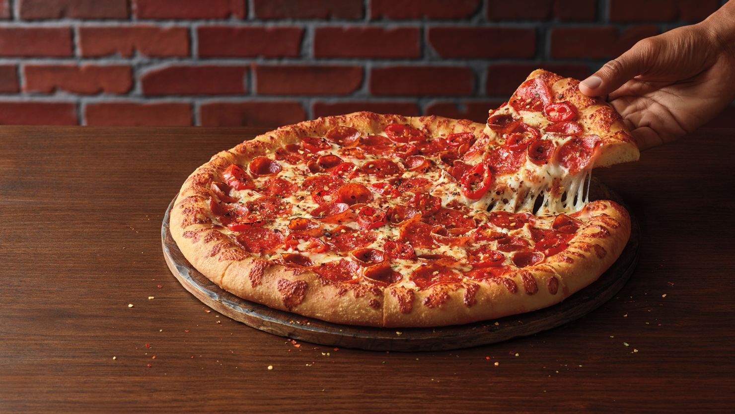 Pizza Hut's Spicy Lover's Pizza is now on sale.