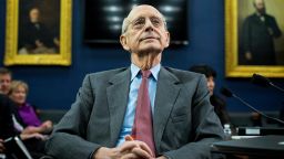 U.S. Supreme Court Justice Stephen Breyer waits for the start of a Financial Services and General Government Subcommittee in Washington, D.C., U.S., on Monday, March 23, 2015. 