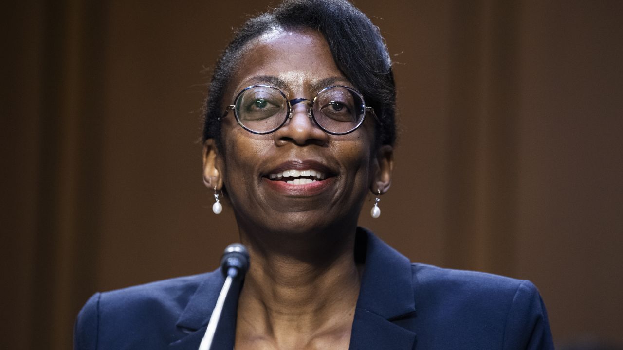 Eunice C. Lee testifies during a Senate Judiciary Committee confirmation hearing for judicial nominees on June 9, 2021. 